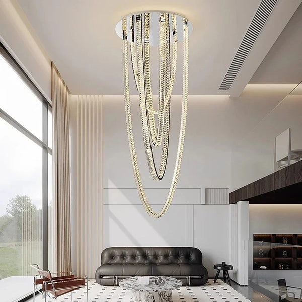 Bix Crystal Hanging Chandelier