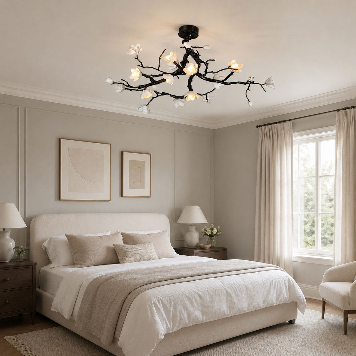 Black Copper Tree Chandelier