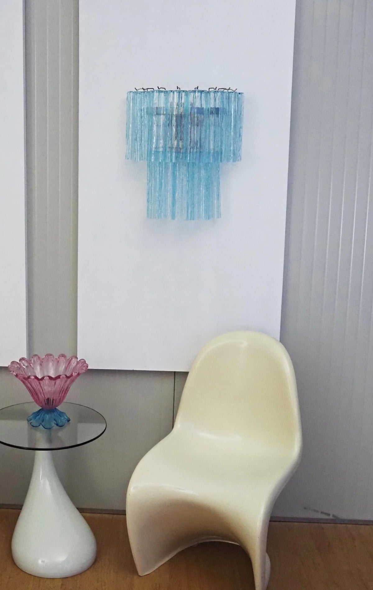 Blue Glass Tube Wall Sconces