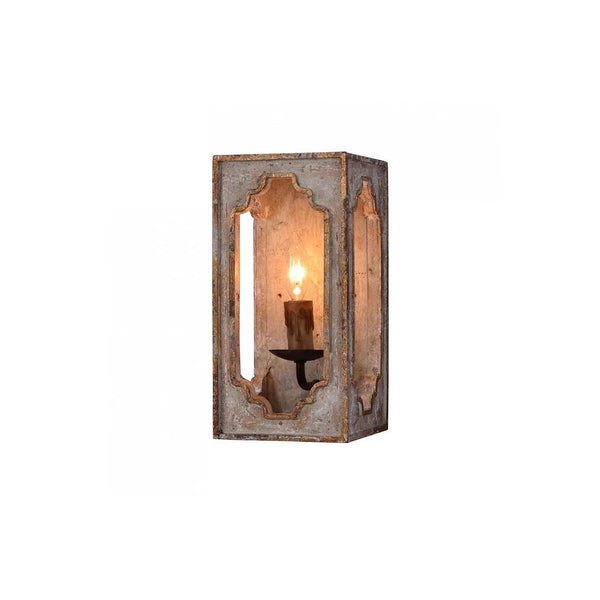 Vatnuvyd Rustic Cube Wooden Sconce
