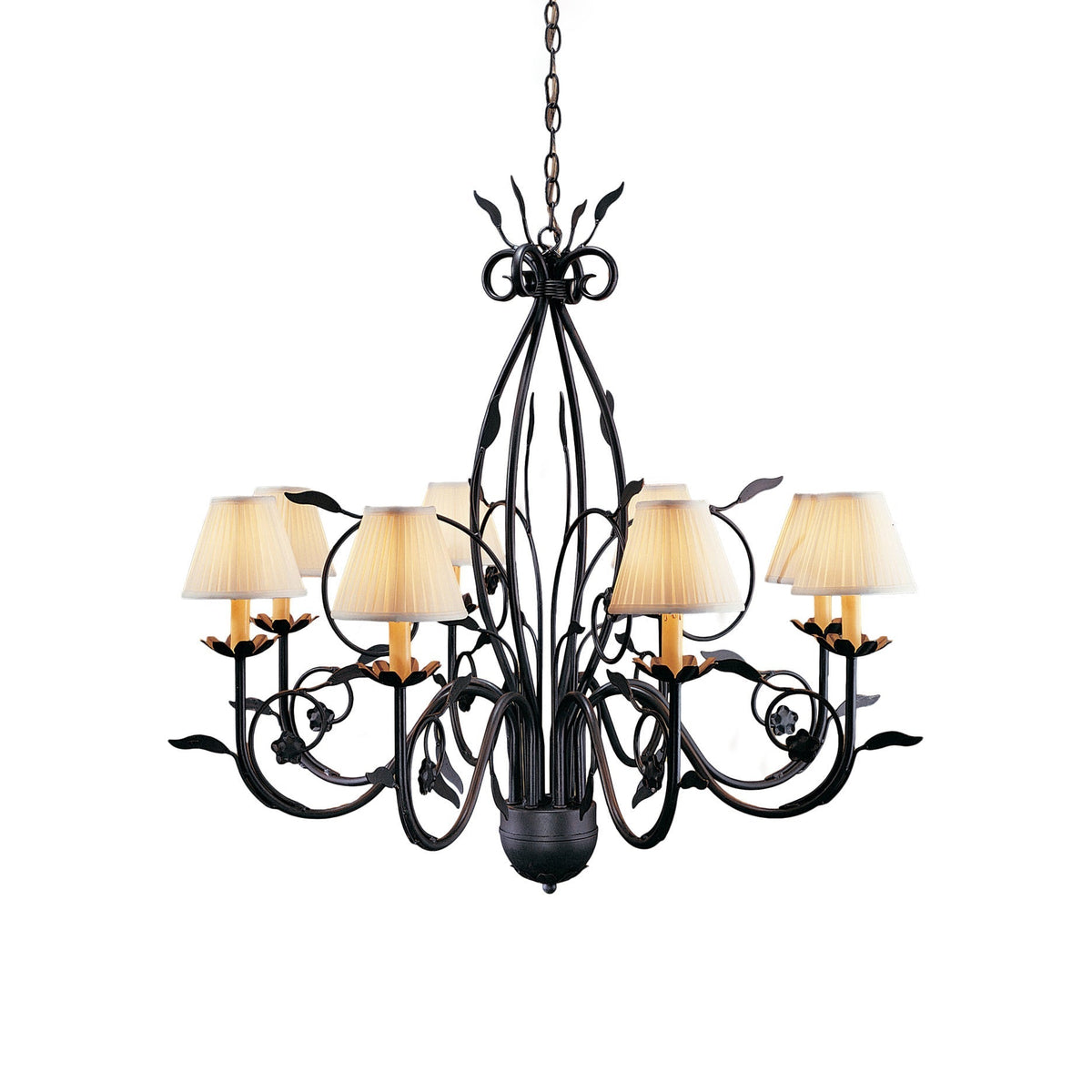 Gloruvyj Brass Fabric Chandelier