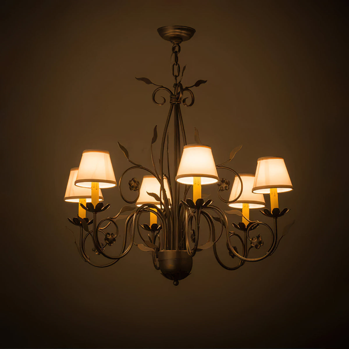Gloruvyj Brass Fabric Chandelier