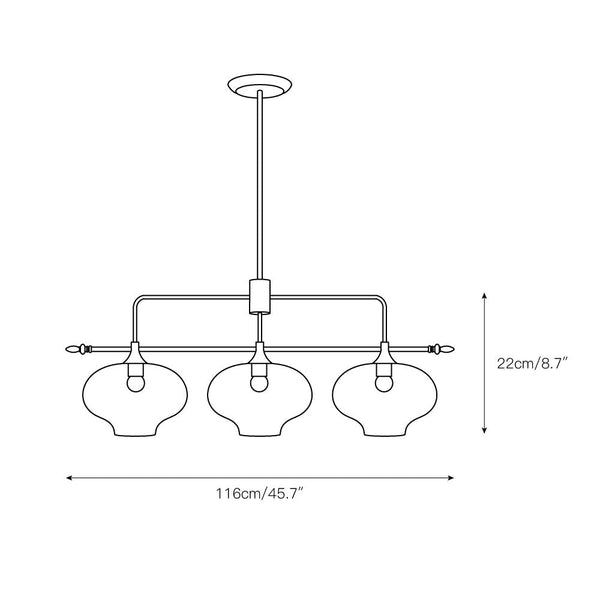 Himinuvyj Glass Pendant Light