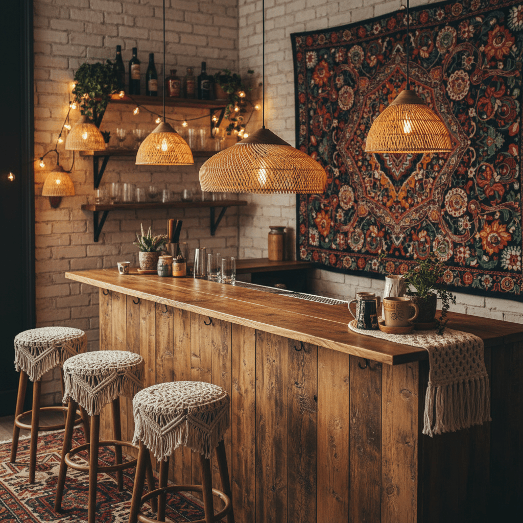 Canirora Pendant Lamp Rattan Swag Woven