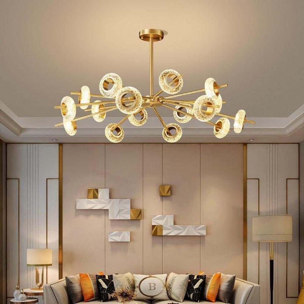 Brass Crystal LED Chandeliers