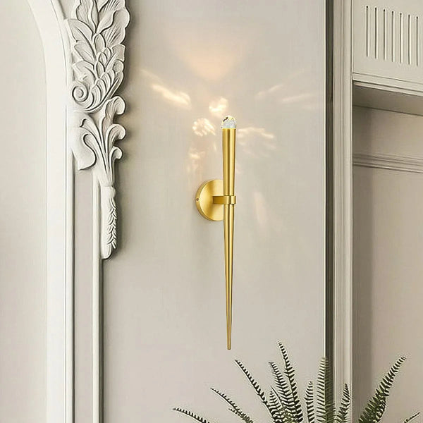 Brass Spinal Tube Sconce
