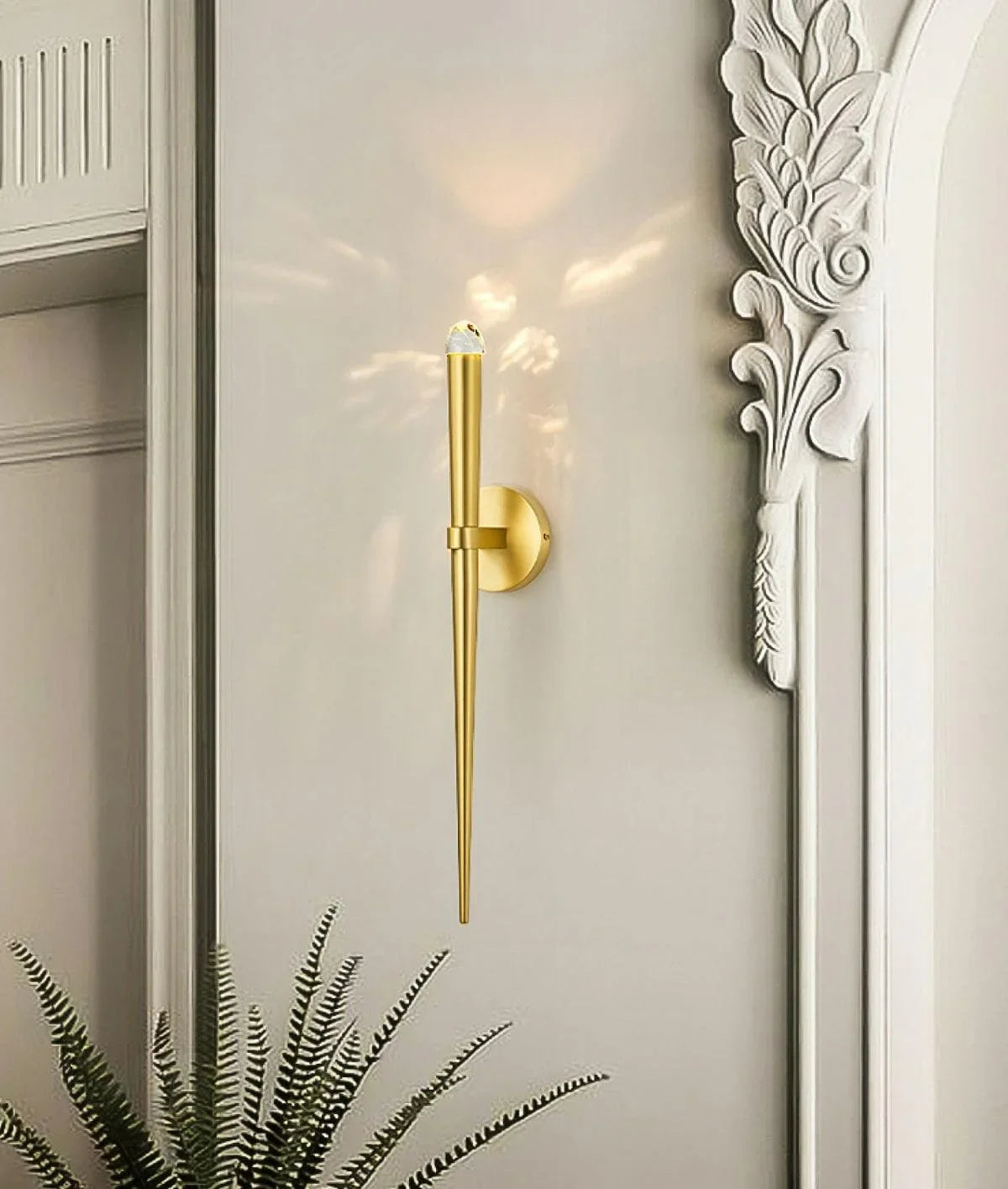 Brass Spinal Tube Sconce