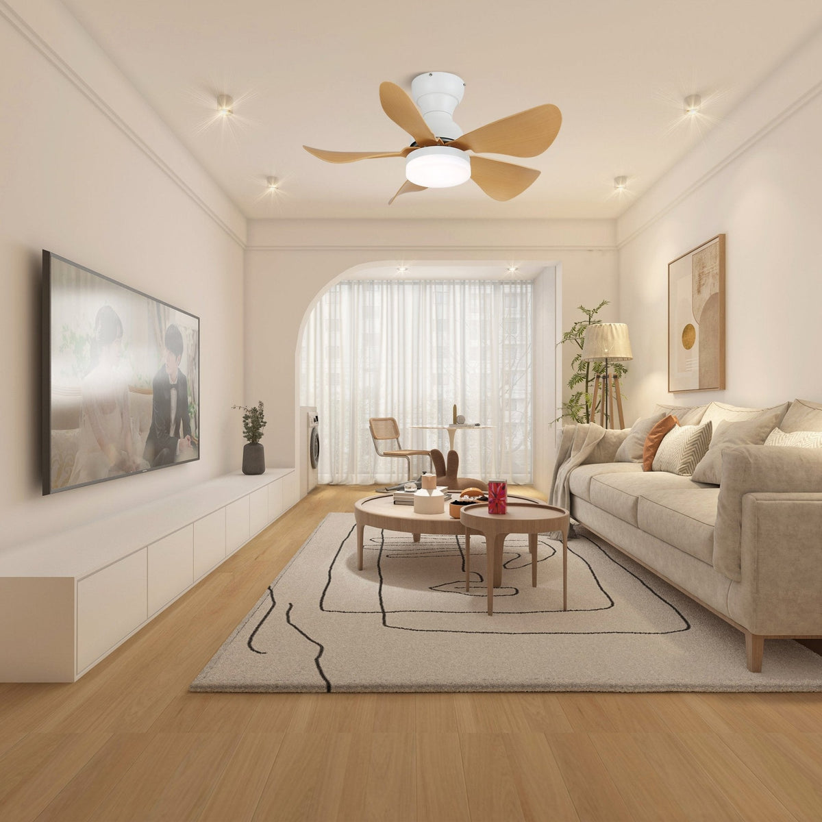 Arilia Small Blade Ceiling Fan Light