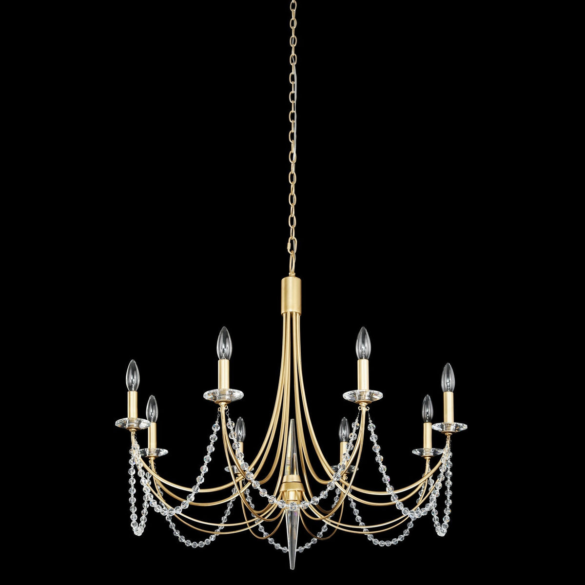 Purelux Postmodern Luxury Brass Crystal Chandelier