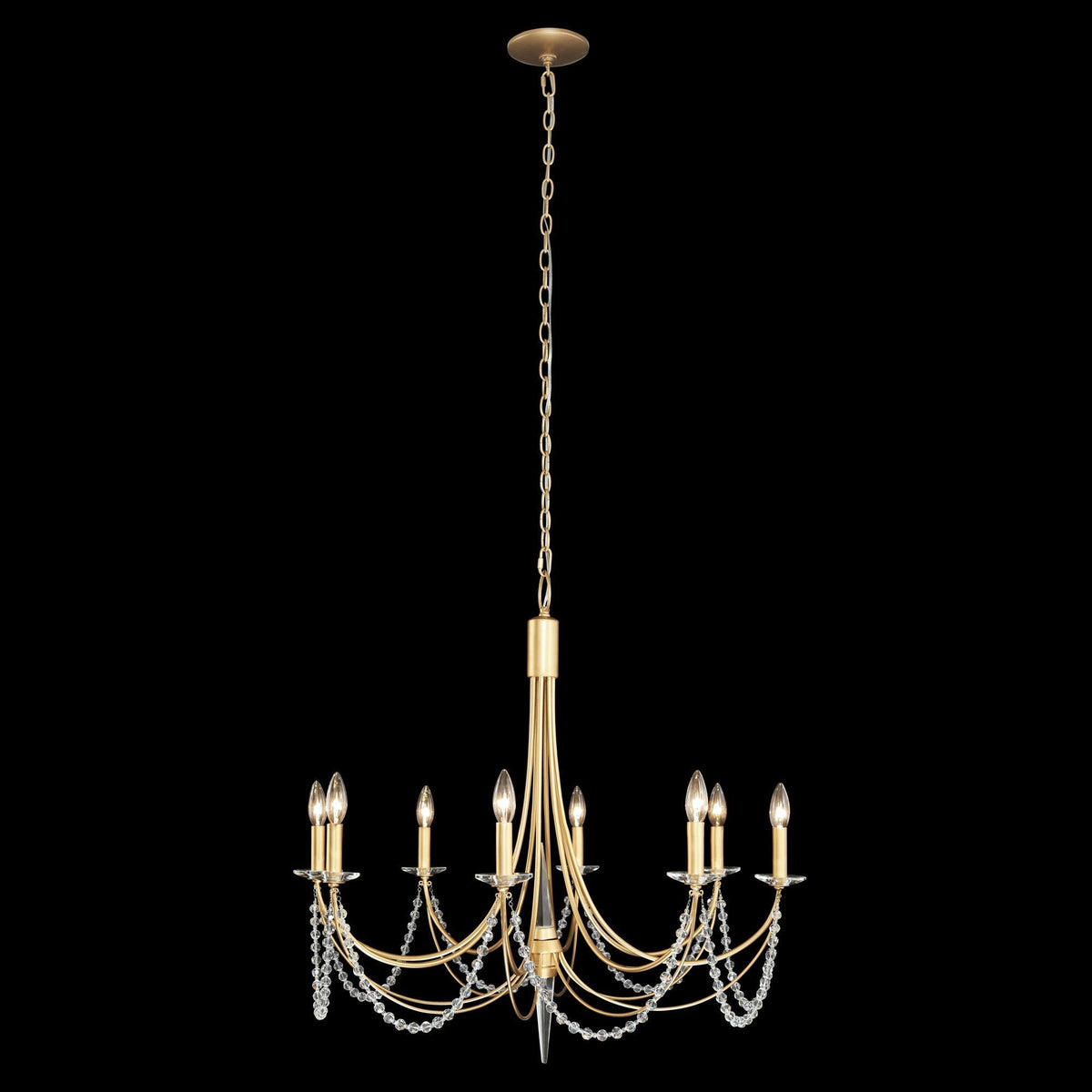 Purelux Postmodern Luxury Brass Crystal Chandelier