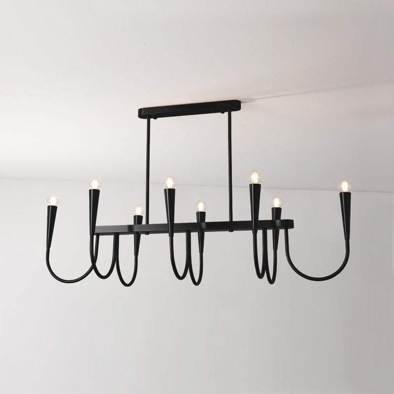 Fluide Linear Brass Chandelier