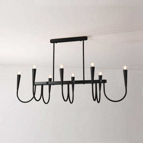 Fluide Linear Brass Chandelier