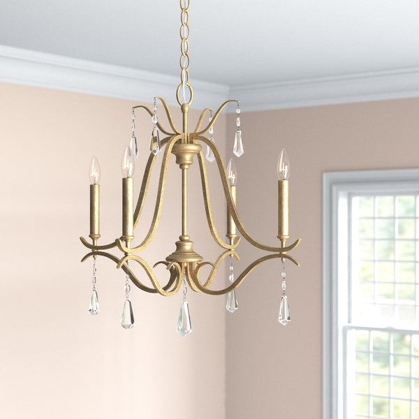 Lyra Postmodern Luxury Copper Crystal Chandelier