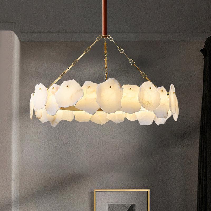 Alabaster Burton Round Chandelier