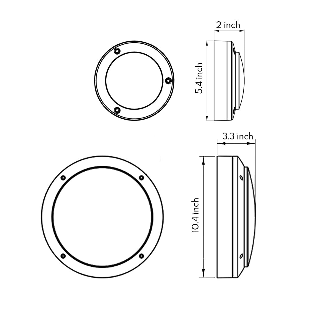 Tasha Round Minimalist Outdoor Wall Lights
