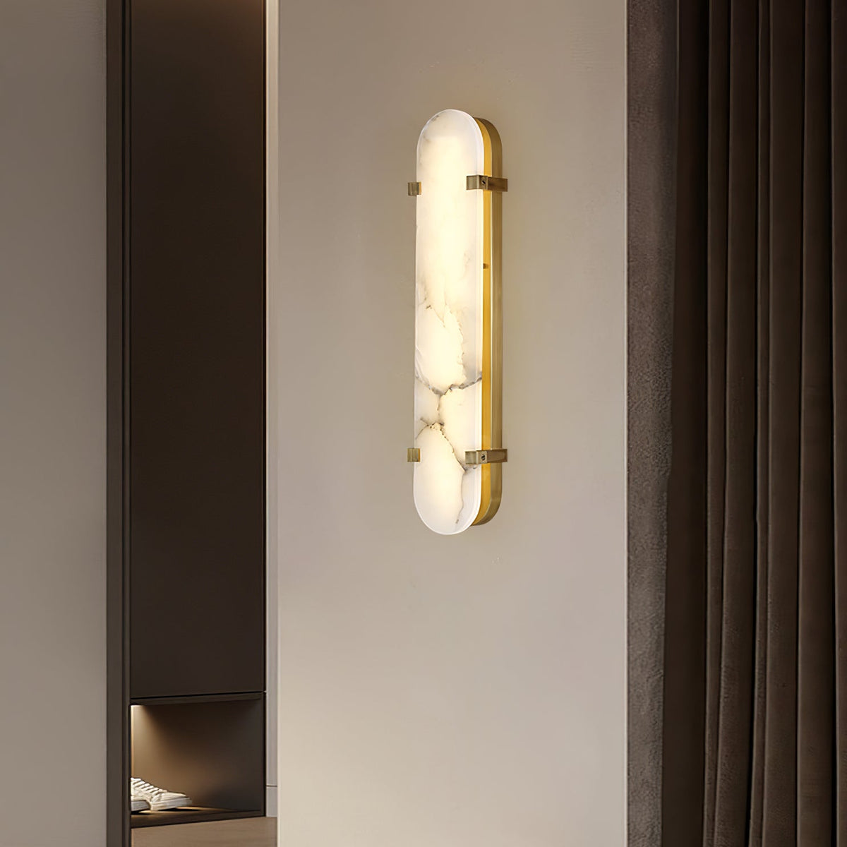 Oval Calla Alabaster Wall Sconce