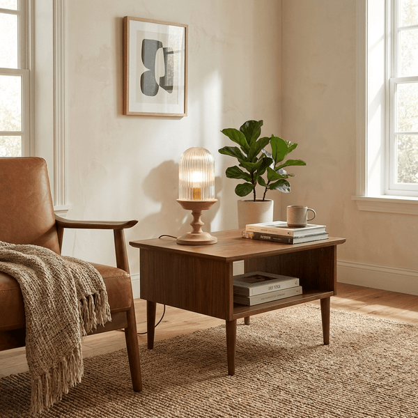 Calyra Ribbed Table Lamp