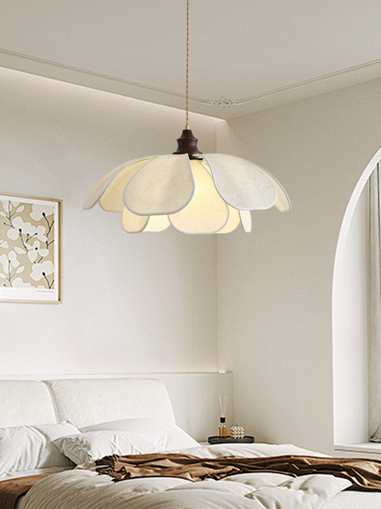 Camellia Printed Fabric Pendant Lamp