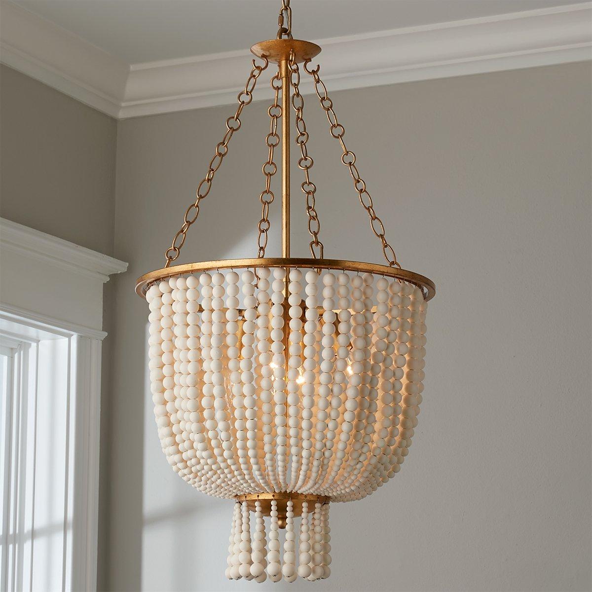 Opal Postmodern Luxury Wooden Chandelier