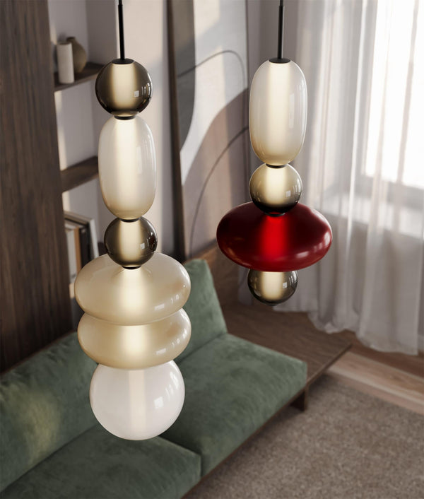 Cunorara Art Stained Glass Chandelier