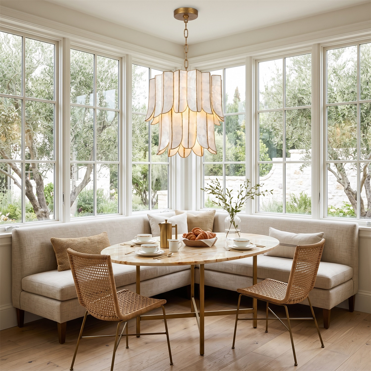 Cascara Shell Chandelier