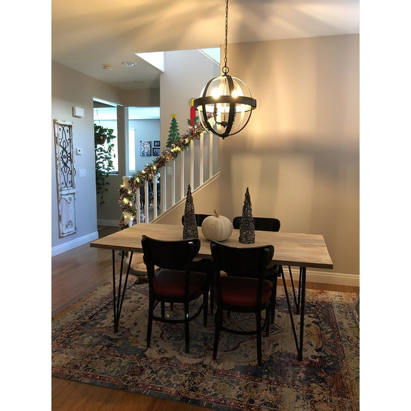 Luxe Vintage Industrial Wooden Pendant Lamp