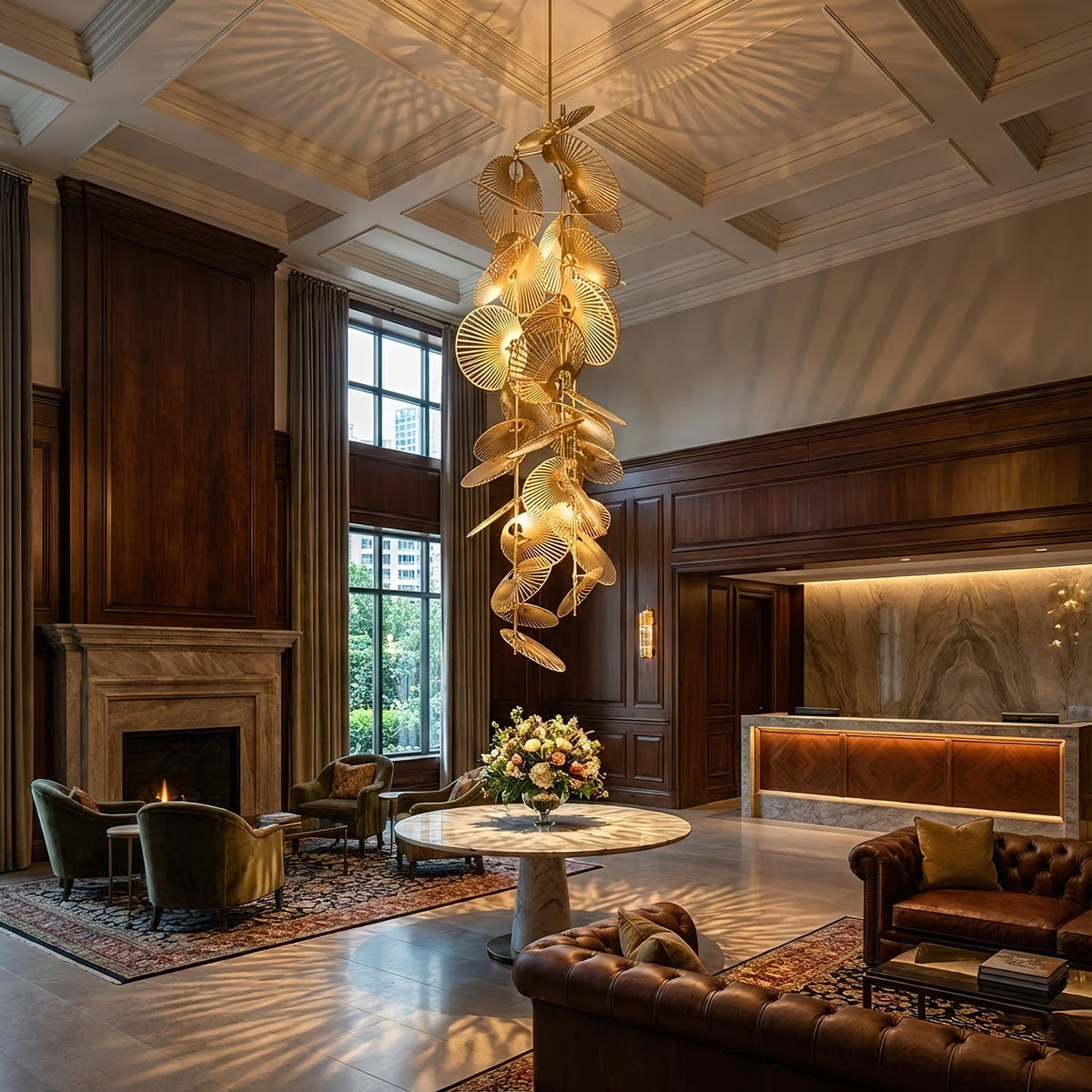 Cattail Leaf Chandelier
