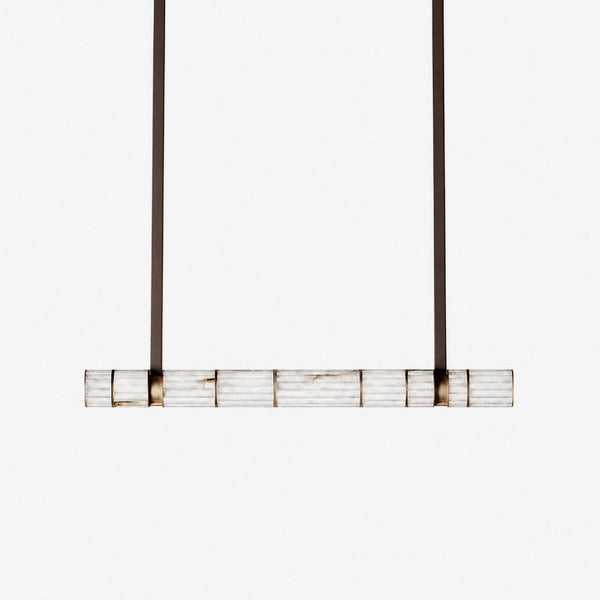Cavellia Alabaster Leather Linear Chandelier