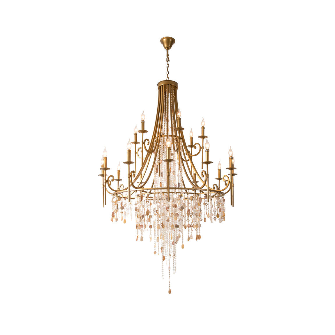 Trove Postmodern Luxury Natural Alabaster Chandelier