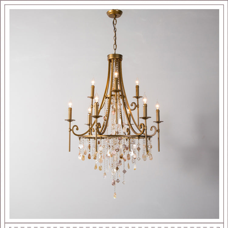 Trove Postmodern Luxury Natural Alabaster Chandelier