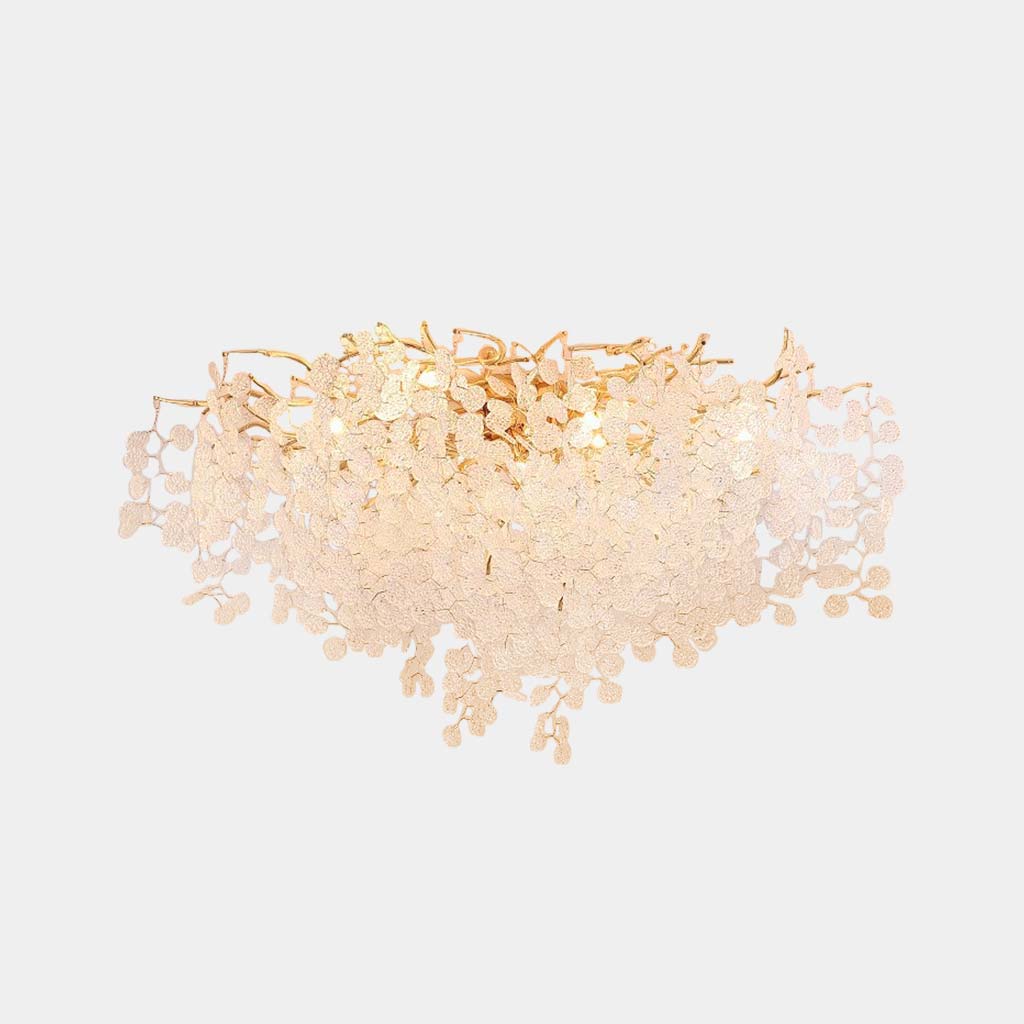 Flush Mount Chandelier Ceiling Light Modern Branch Glass Leaf