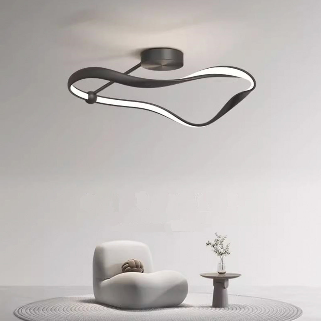 Ceiling Light Modern Minimalist Metal Dimmable LED, Black / White