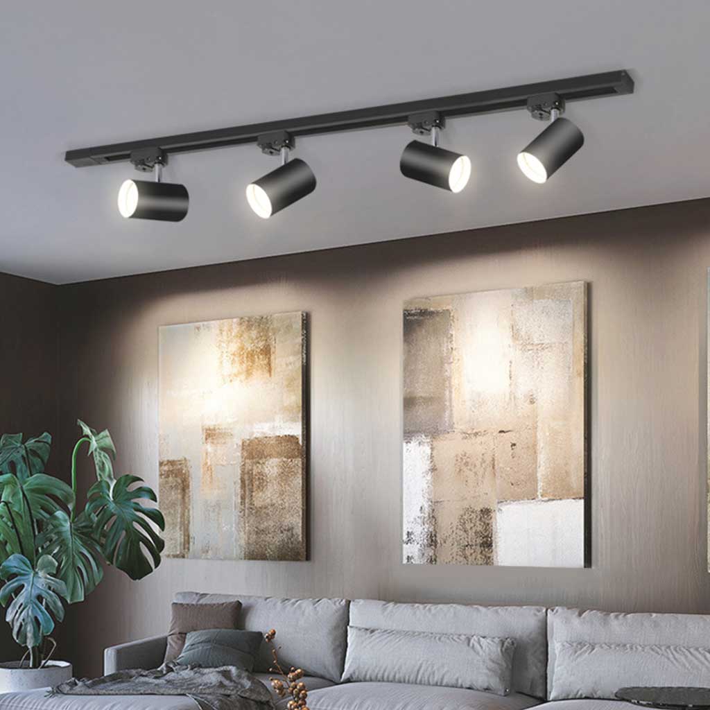 Ceiling Light Spotlight Modern LED Track Linear, Black / White