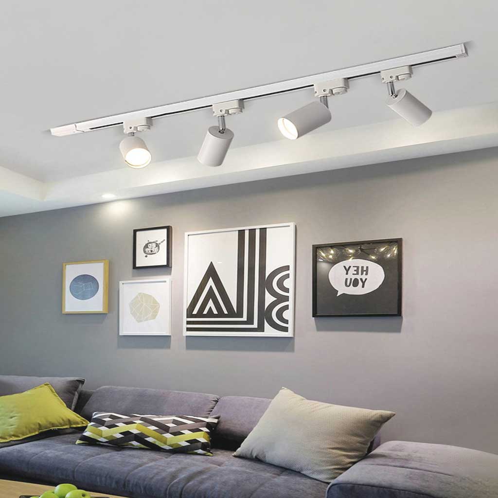 Ceiling Light Spotlight Modern LED Track Linear, Black / White
