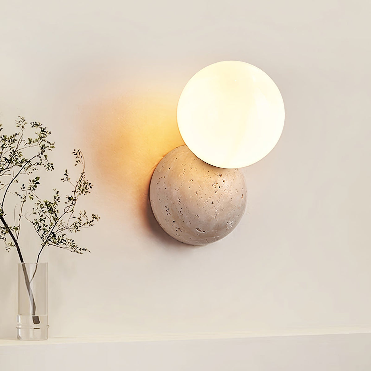 Celestial Travertine Wall Sconce