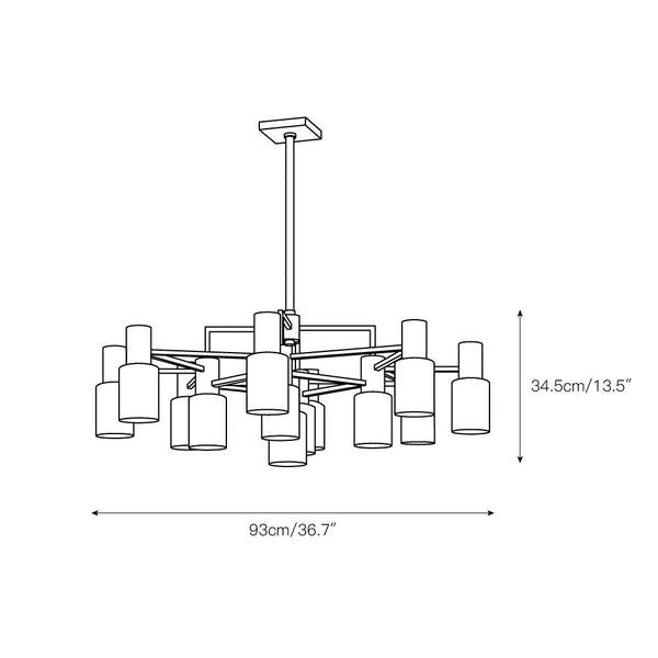 Drift Centerport Chrome Alabaster Chandelier