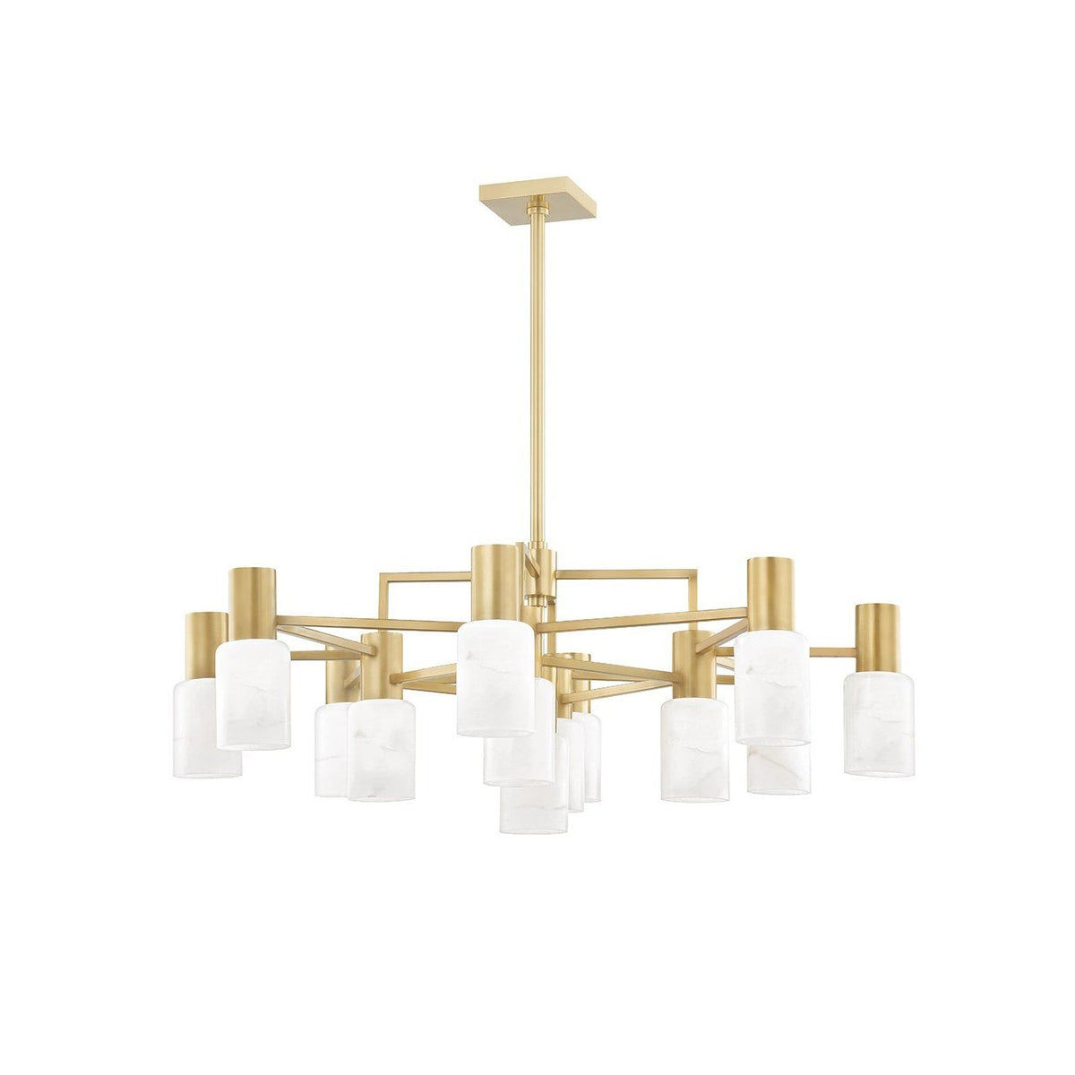 Drift Centerport Chrome Alabaster Chandelier