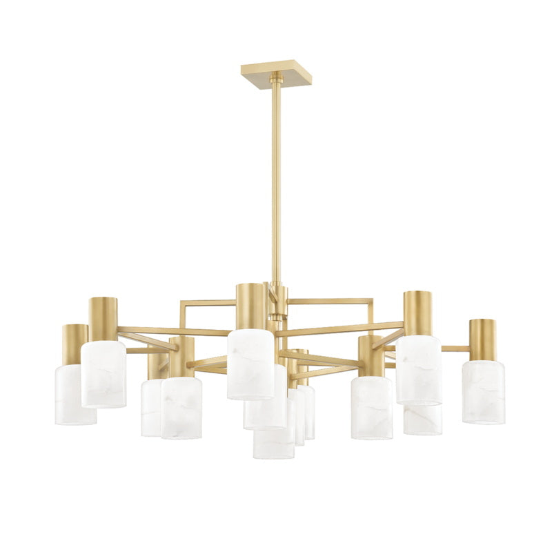 Drift Centerport Chrome Alabaster Chandelier