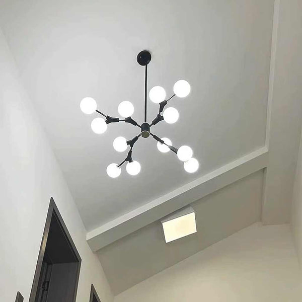 Chandelier Branch Glass Ball for Sloped Ceiling