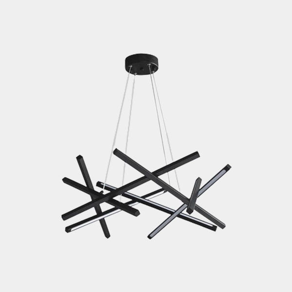 Chandelier Geometric LED Cross Light Bar, Black / Gold
