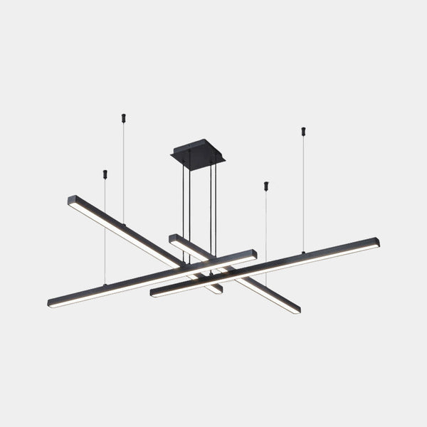 Chandelier Geometric Multiple LED Light Stick Dimmable, Black