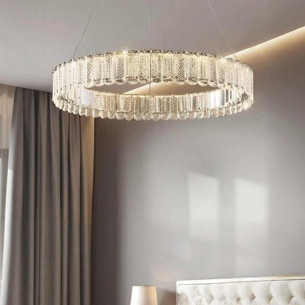 Chandelier Luxury Round / Oval Ring Crystal LED