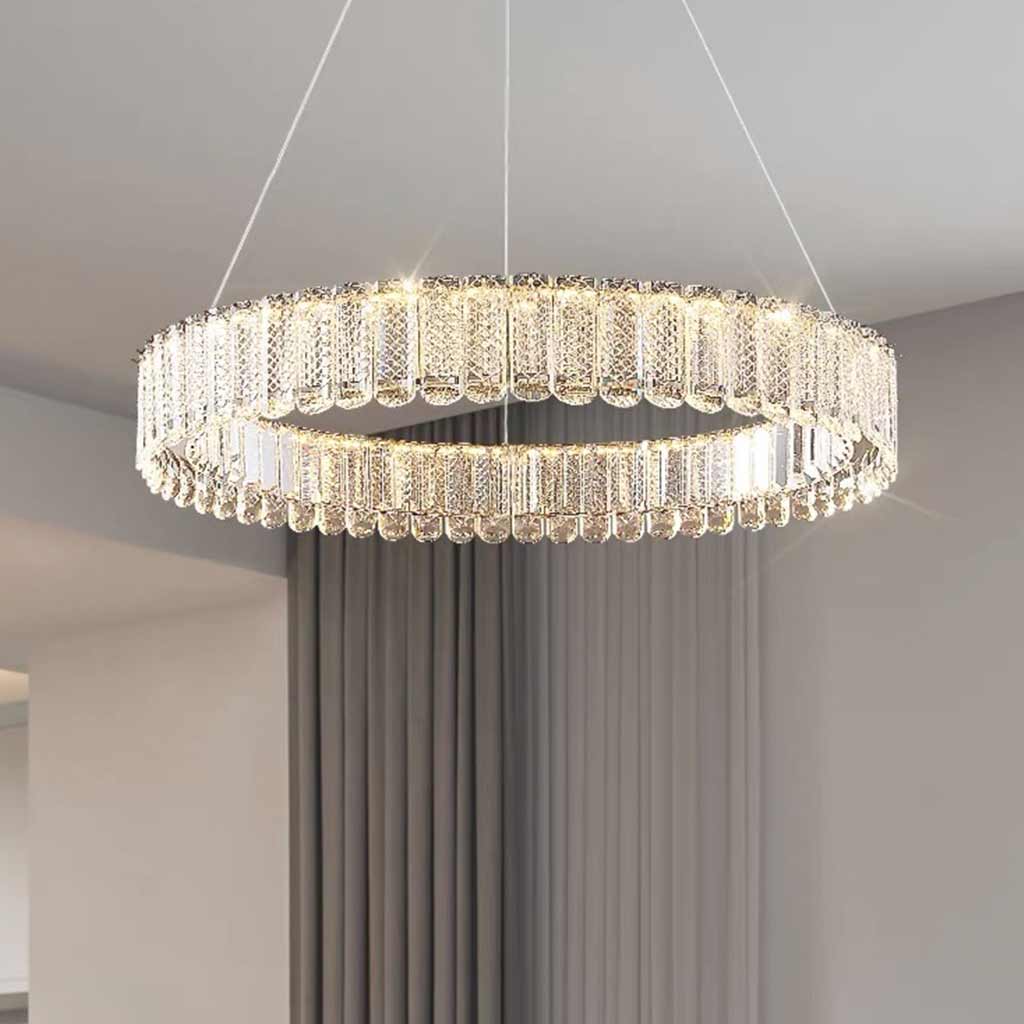 Chandelier Luxury Round / Oval Ring Crystal LED