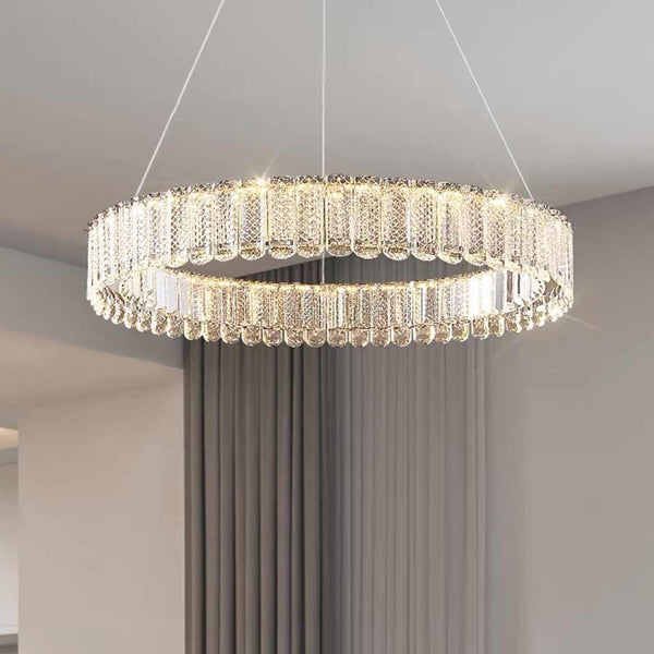 Chandelier Luxury Round / Oval Ring Crystal LED