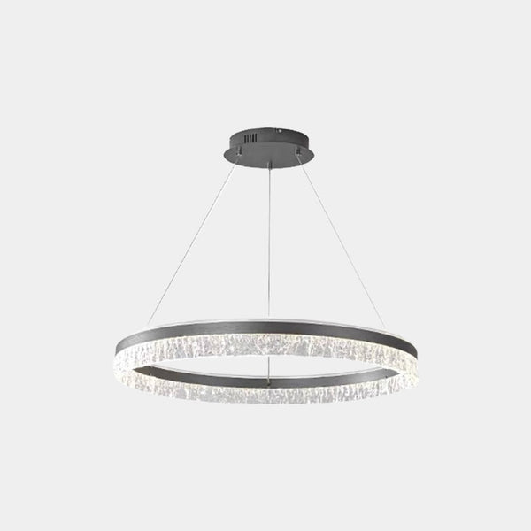 Chandelier Luxury Circular Ring LED Dimmable, Grey