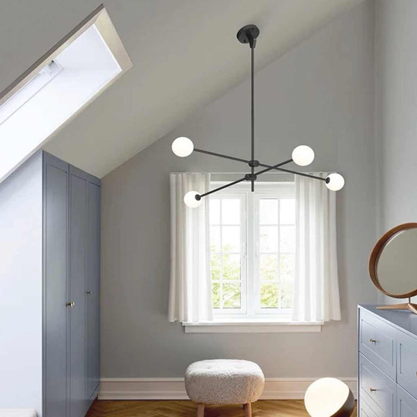 Chandelier Sputnik Multi-Globe for Sloped Ceiling