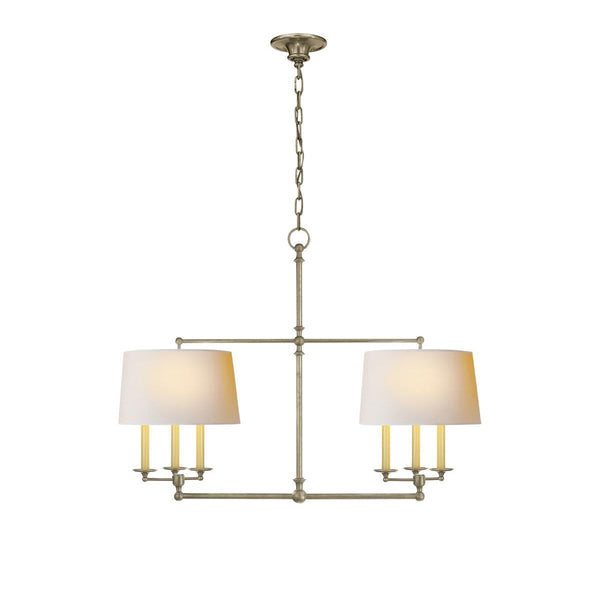 Inlay Classic Art Vintage Brass Fabric Chandelier