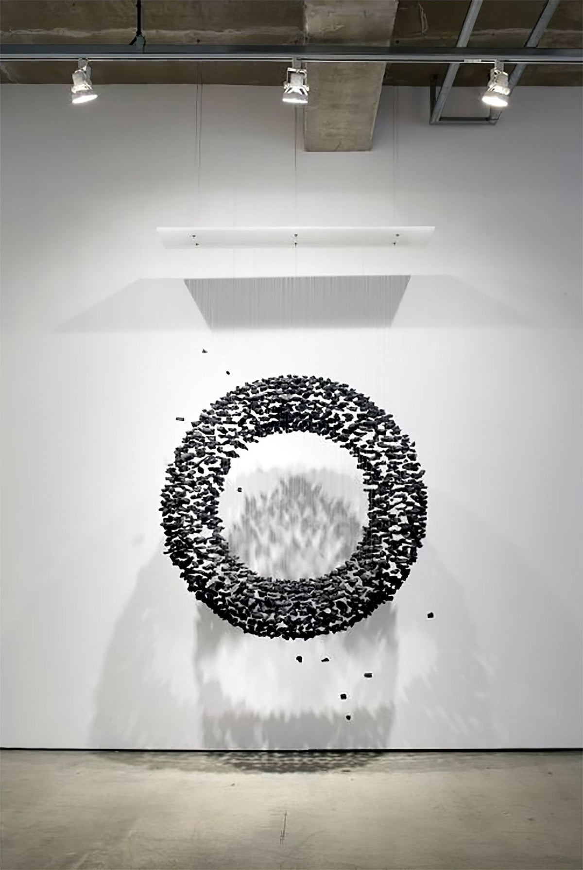 Charcoal Cascade Pixel Chandelier