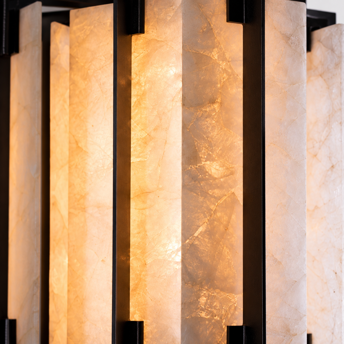 Quarzo Lantern Pendant | Quartz & Black | CLQR026