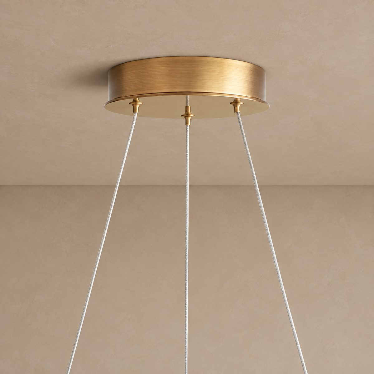 Glass Disc Chandelier | 10-Light Brass | CLDSC107BR